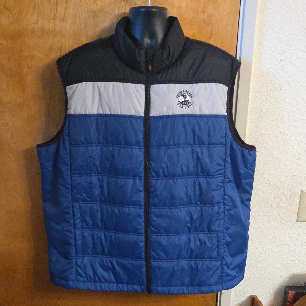 Cutter & Buck Pebble Beach Men's Thaw Insulated Full Zip Vest Blue Soze XXXL